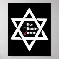 Hanukkah Weihnachtsstern von David Nice Naughty Je
