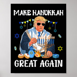 Hanukkah wieder groß machen Trump jüdisch hässlich Poster