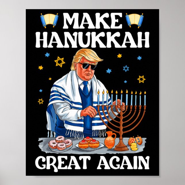 Hanukkah wieder groß machen Trump jüdischen Ugly C Poster (Vorne)