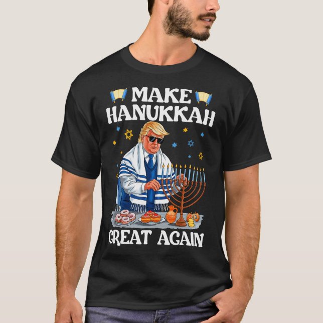 Hanukkah wieder groß machen Trump jüdischen Ugly C T-Shirt (Vorderseite)