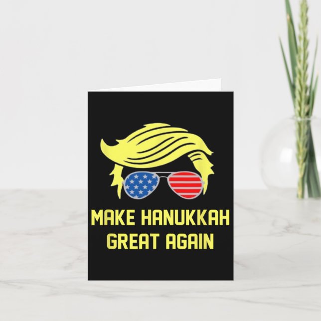 Hanukkah wieder groß Trump 47 Hanukkah Miracl Karte (Vorderseite)