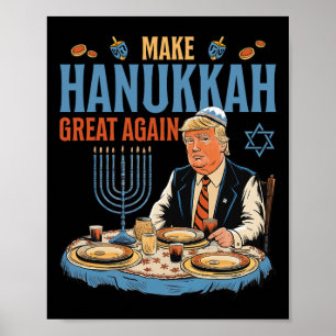 Hanukkah wieder groß Trump Chanukkah jüdisch H Poster