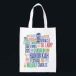 Hanukkah Words Holiday Wiederverwendbare Tote Tasc Wiederverwendbare Einkaufstasche<br><div class="desc">Weitere Koordinierungsaufgaben finden Sie in unserer Sammlung "Hanukkah Words Holiday".</div>