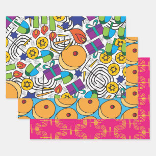 Hanukkah Wrapping Geschenkpapier Set