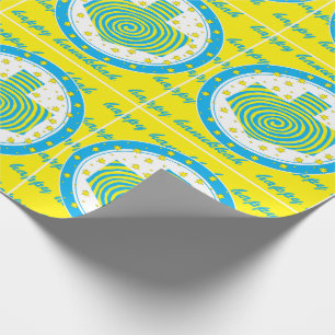 Hanukkah Wrapping Paper "Dreidel Pinwheels 2" Geschenkpapier