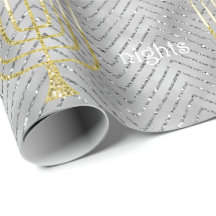 Hanukkah Wrapping Paper "Elegant Menorah"