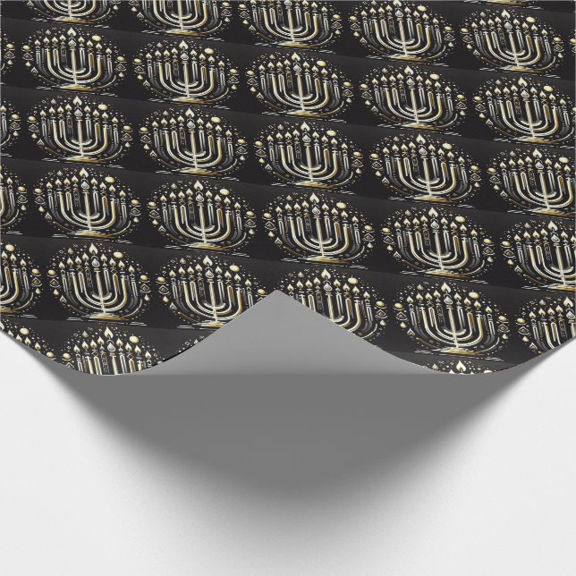 Hanukkah Wrapping Paper Geschenkpapier (Ecke)