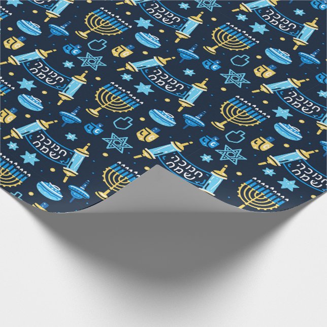 Hanukkah Wrapping Paper Geschenkpapier (Ecke)