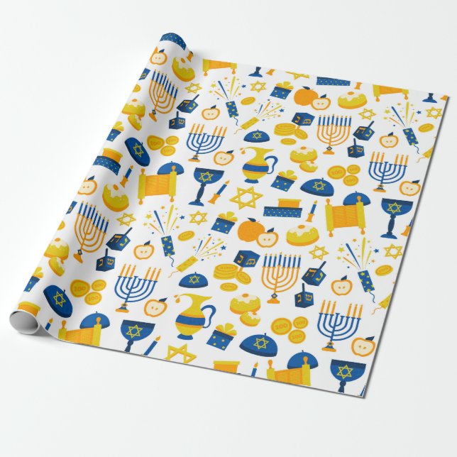 Hanukkah Wrapping Paper Geschenkpapier (Ungerollt)