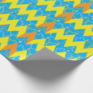 Hanukkah Wrapping Paper "Zickzack Menorah" Geschenkpapier