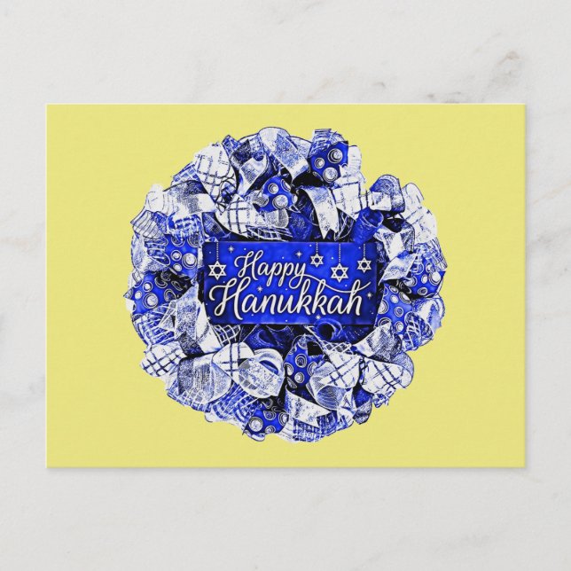Hanukkah Wreath Postkarte (Vorderseite)