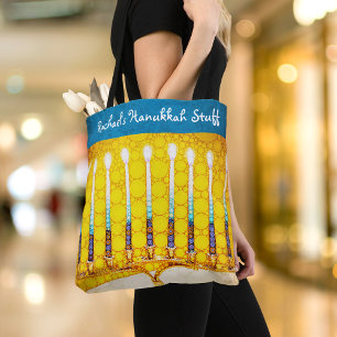 Hanukkah Yellow Gold Menorah Moderner Individuelle