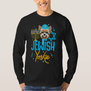 Hanukkah Yorkie Jewish Yorkshire Ugly Sweater Chri T-Shirt