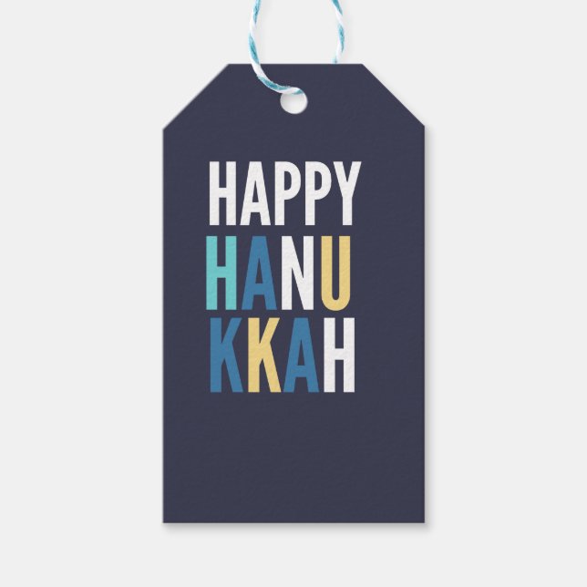 Hanukkah-Zeichen Geschenkanhänger (Vorderseite)