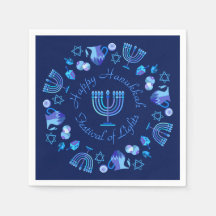 Hanukkia Frohes Chanukka Jüdischer Feiertag Menora