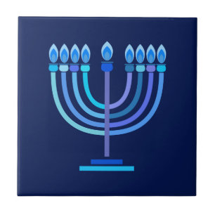 Hanukkiah glücklich Hanukkah jüdischen Urlaub Me Fliese