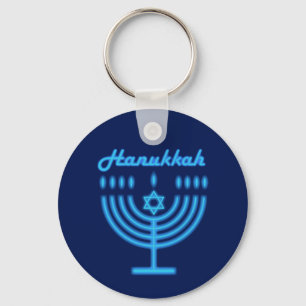 Hanukkiah glücklich Hanukkah jüdischen Urlaub Meno Schlüsselanhänger