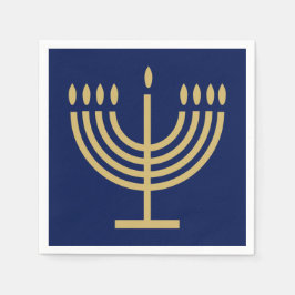 Hanukkiah Happy Hanukkah Jewish dreidel Menorah Serviette