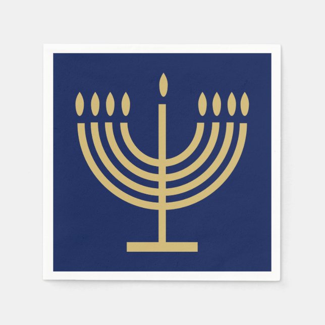 Hanukkiah Happy Hanukkah Jewish dreidel Menorah Serviette (Vorderseite)
