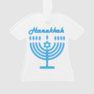 Hanukkiah Happy Hanukkah Jewish Holiday Menorah Ornament