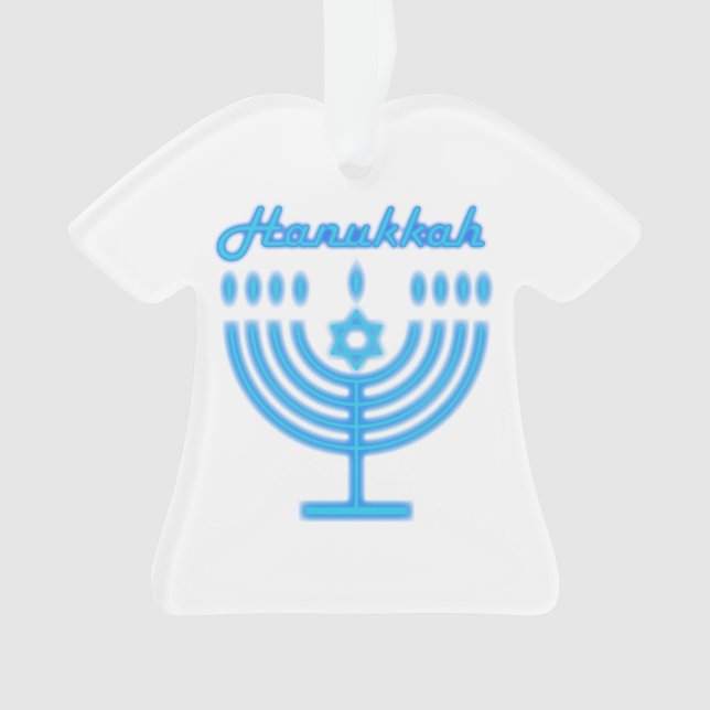 Hanukkiah Happy Hanukkah Jewish Holiday Menorah Ornament (Vorderseite)