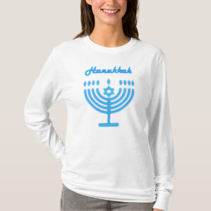 Hanukkiah Happy Hanukkah Jewish Holiday Menorah T-Shirt
