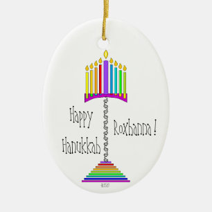 Hanukkiah-Ornament Keramik Ornament