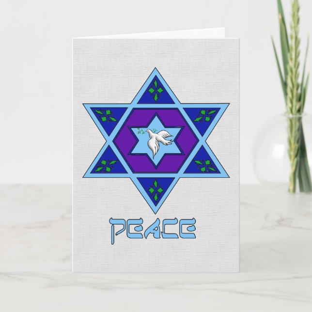 Hanukkka Friedenskunst Feiertagskarte (Vorderseite)
