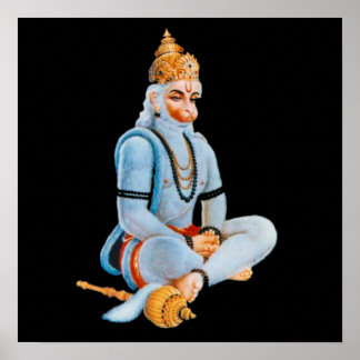 HANUMAN - ANJANEYA - HINDU - BUDDHAISMUS POSTER