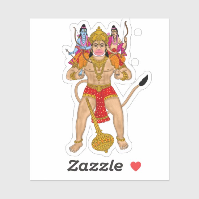 Hanuman-Aufkleber Aufkleber (Blatt)