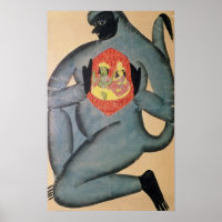 Hanuman enthüllt Rama und Sita