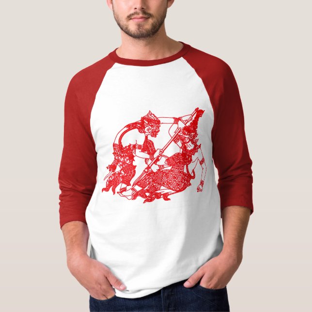 HANUMAN - KÄMPFEN DER BUDDHISTISCHEN U. HINDISCHEN T-Shirt (Vorderseite)