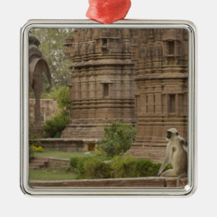 Hanuman Languren oder Schwarzgesicht-, Gewöhnliche Silbernes Ornament