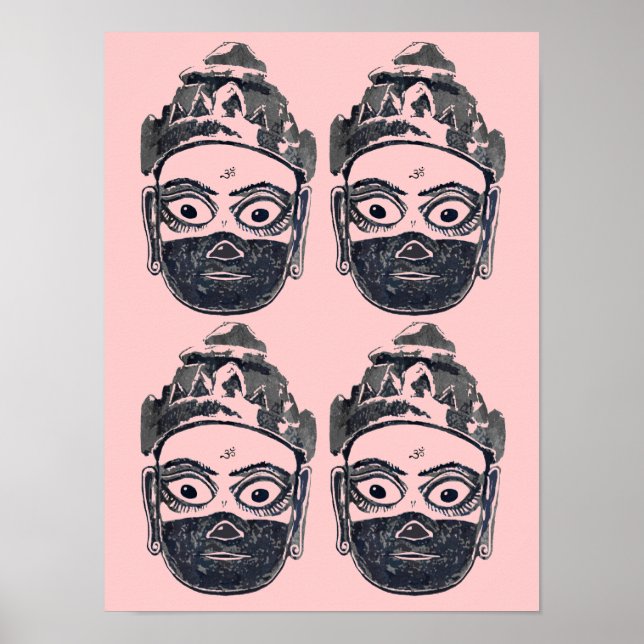 Hanuman Pop Art Poster (Vorne)