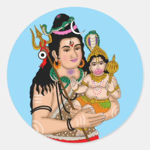 Hanuman & Shiva Aufkleber