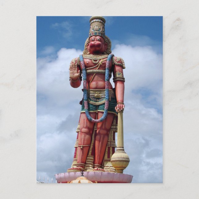 Hanuman-Statue, Carapichaima, Trinidad, 20 m Postkarte (Vorderseite)
