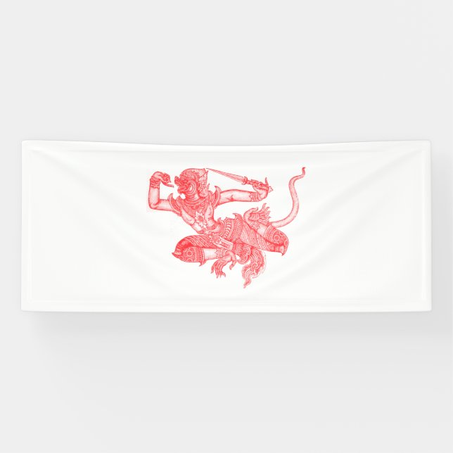Hanuman Vintage Buch-Illustration Banner (Horizontal)