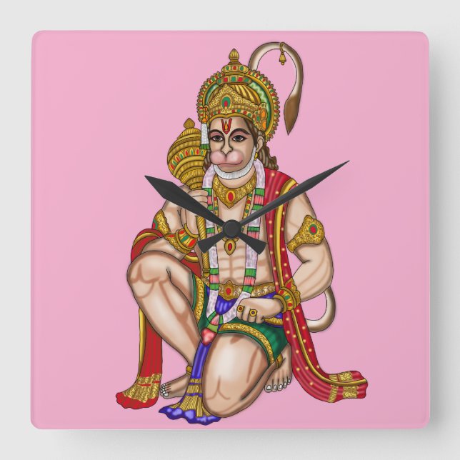 Hanuman Wanduhr (Vorderseite)