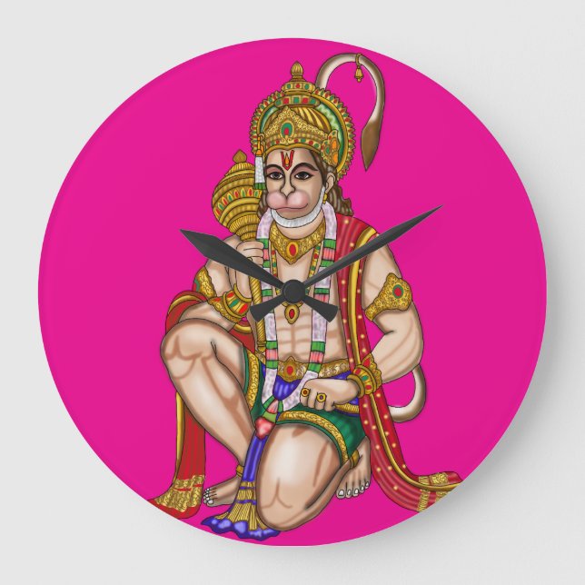 Hanuman Wanduhr (Vorderseite)
