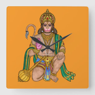 Hanuman-Wanduhr Quadratische Wanduhr