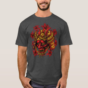 Hanya Samurai Oni Maske, Demon Art Face Harajuku A T-Shirt