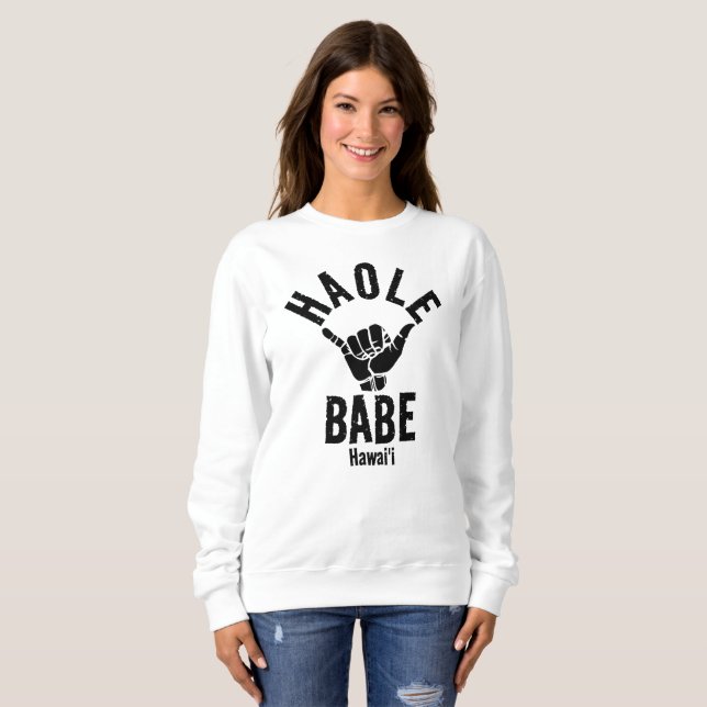 HAOLE BABE SHAKA HAWAII SWEATSHIRT (Vorne ganz)