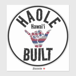 HAOLE BUILT TRIBAL HI Flag SHAKA HAWAII Aufkleber