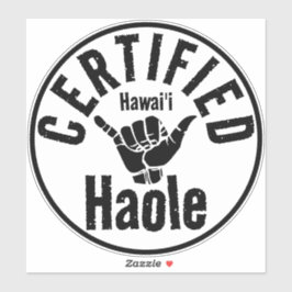 HAOLE ZERTIFIZIERTES SCHAKA HAWAII AUFKLEBER