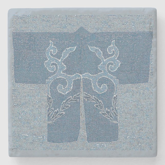 Haori - Indigo Steinuntersetzer (Vorderseite)