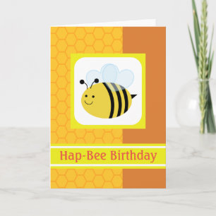 Hap-Bee Birthday Bumblebee Honeycomb Karte