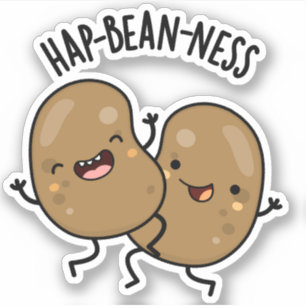 Hap-bohnen-ness Funny Bean Pun Aufkleber