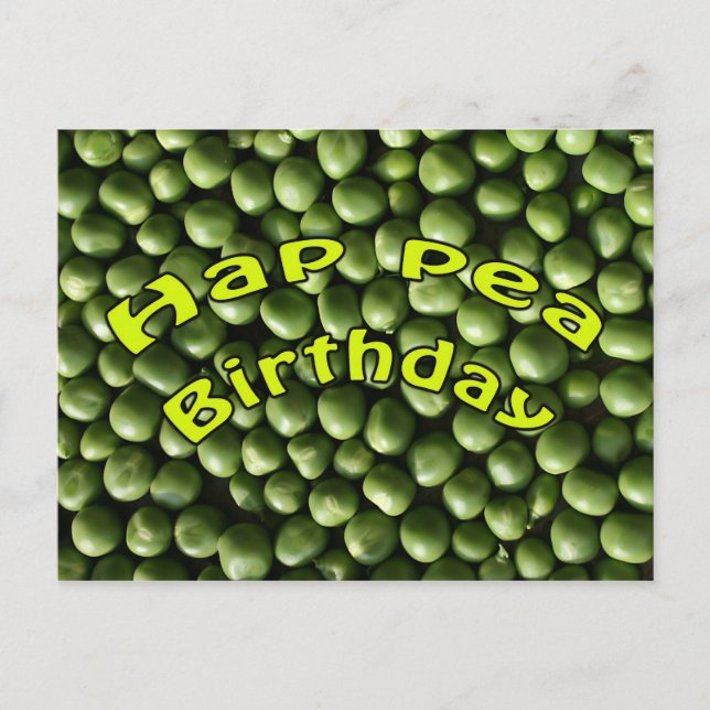 Hap Pea Birthday Postkarte (Vorderseite)