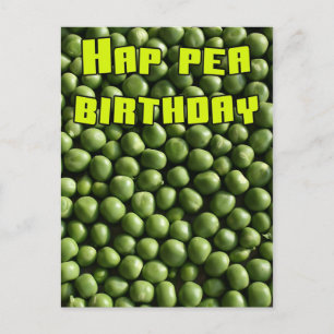 Hap Pea Birthday Postkarte