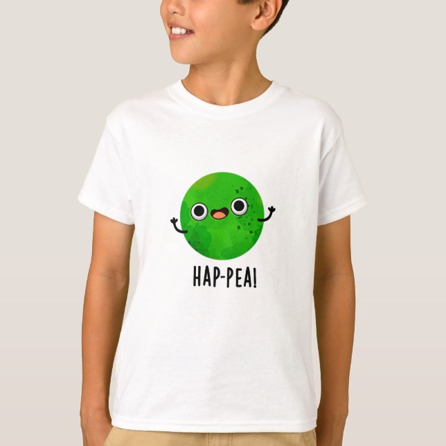 Hap-pea Funny Happy Pea Pun T-Shirt (Vorderseite)